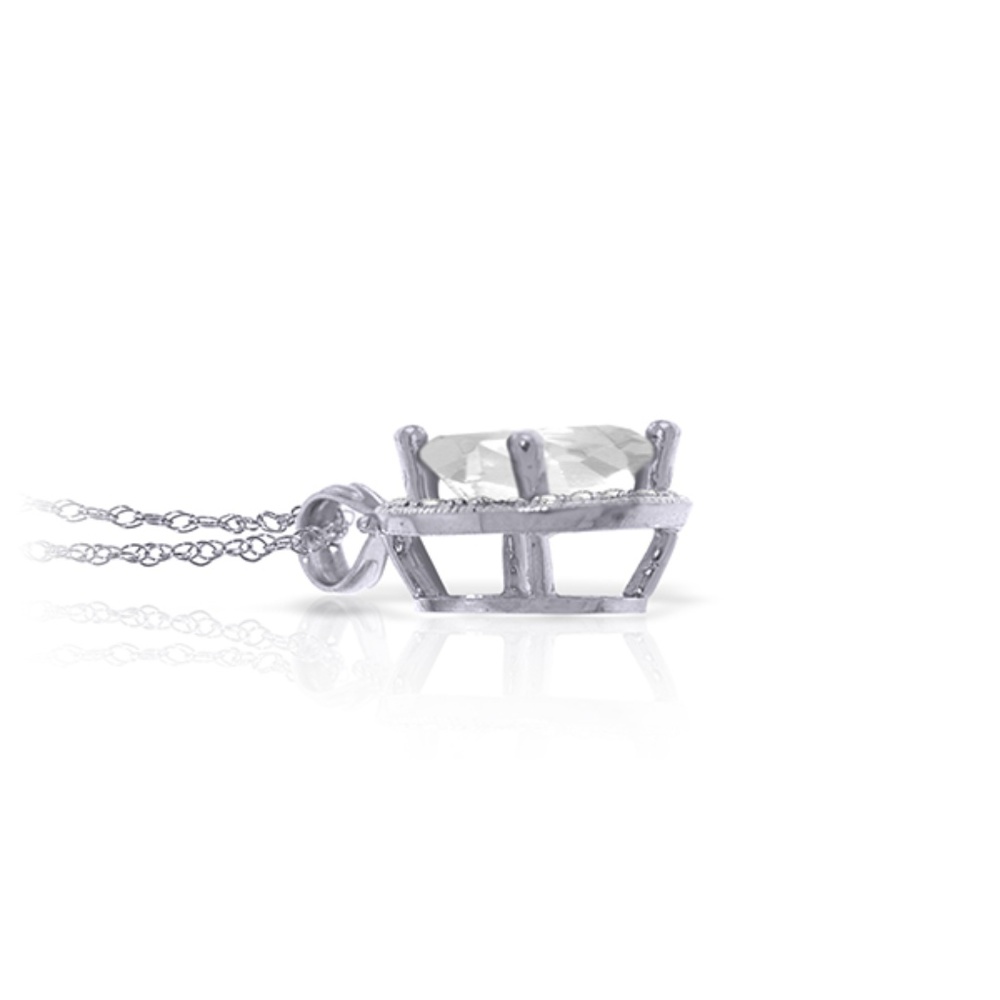 NECKLACE WITH NATURAL DIAMONDS & WHITE TOPAZ - Picture 2 of 7